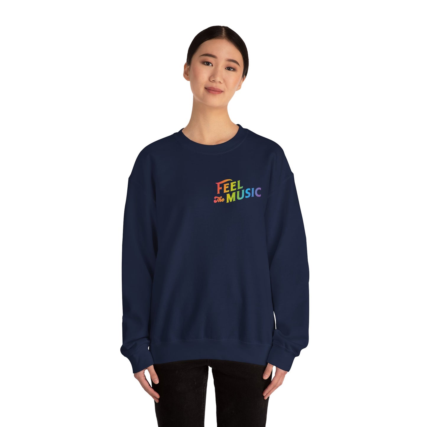 "Feel The Music" Crewneck Sweatshirt - Perfect for Music Lovers