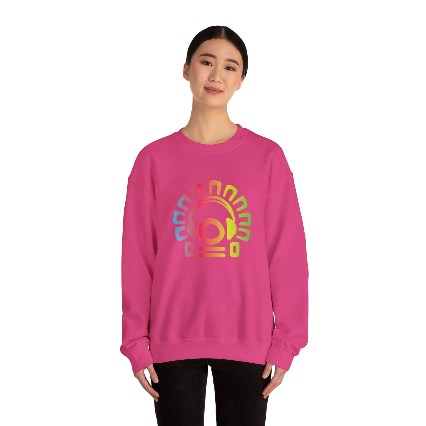 Tribal Headphones Unisex Crewneck Sweatshirt