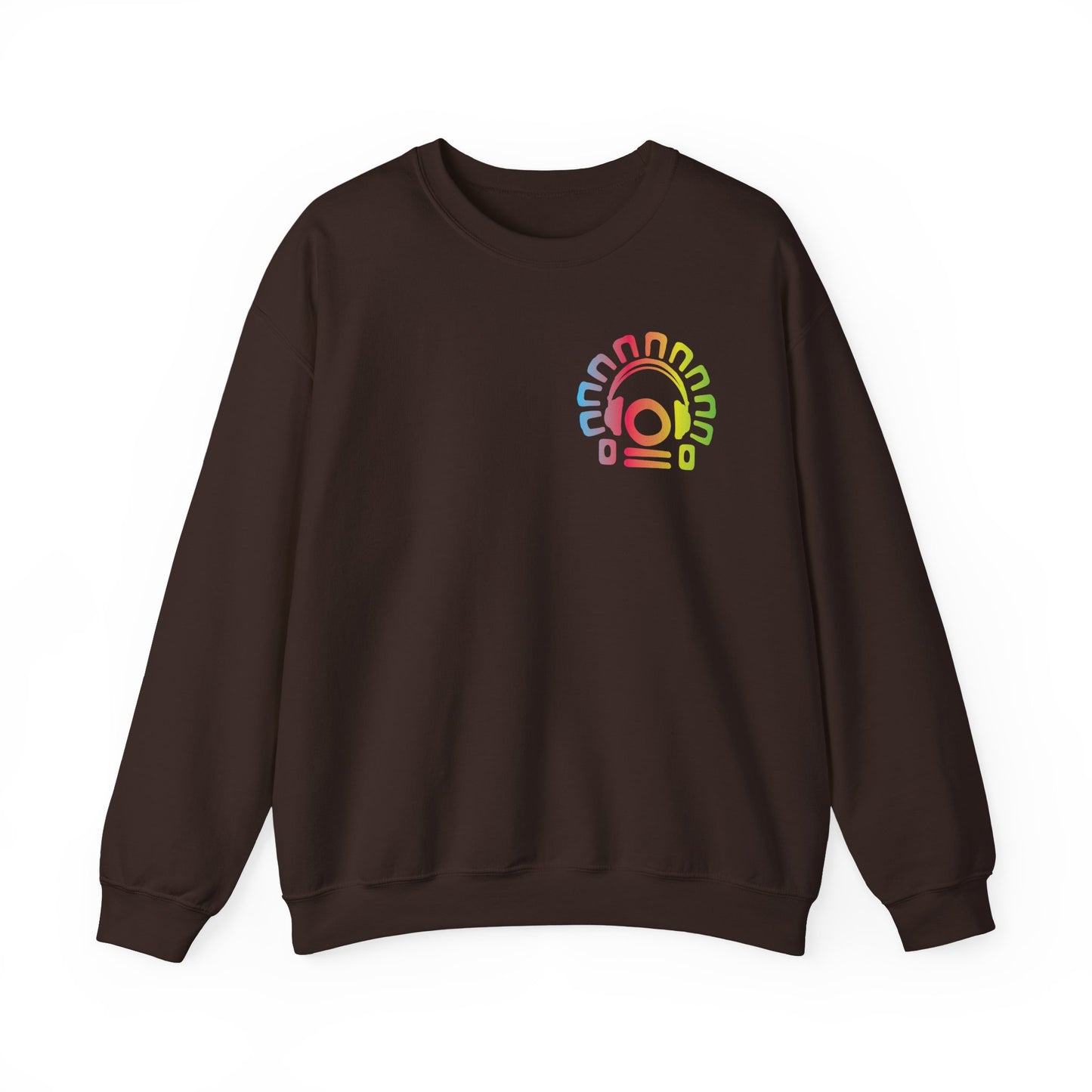 Unisex Heavy Blend™ Retro Vibes Crewneck Sweatshirt - Rainbow Design