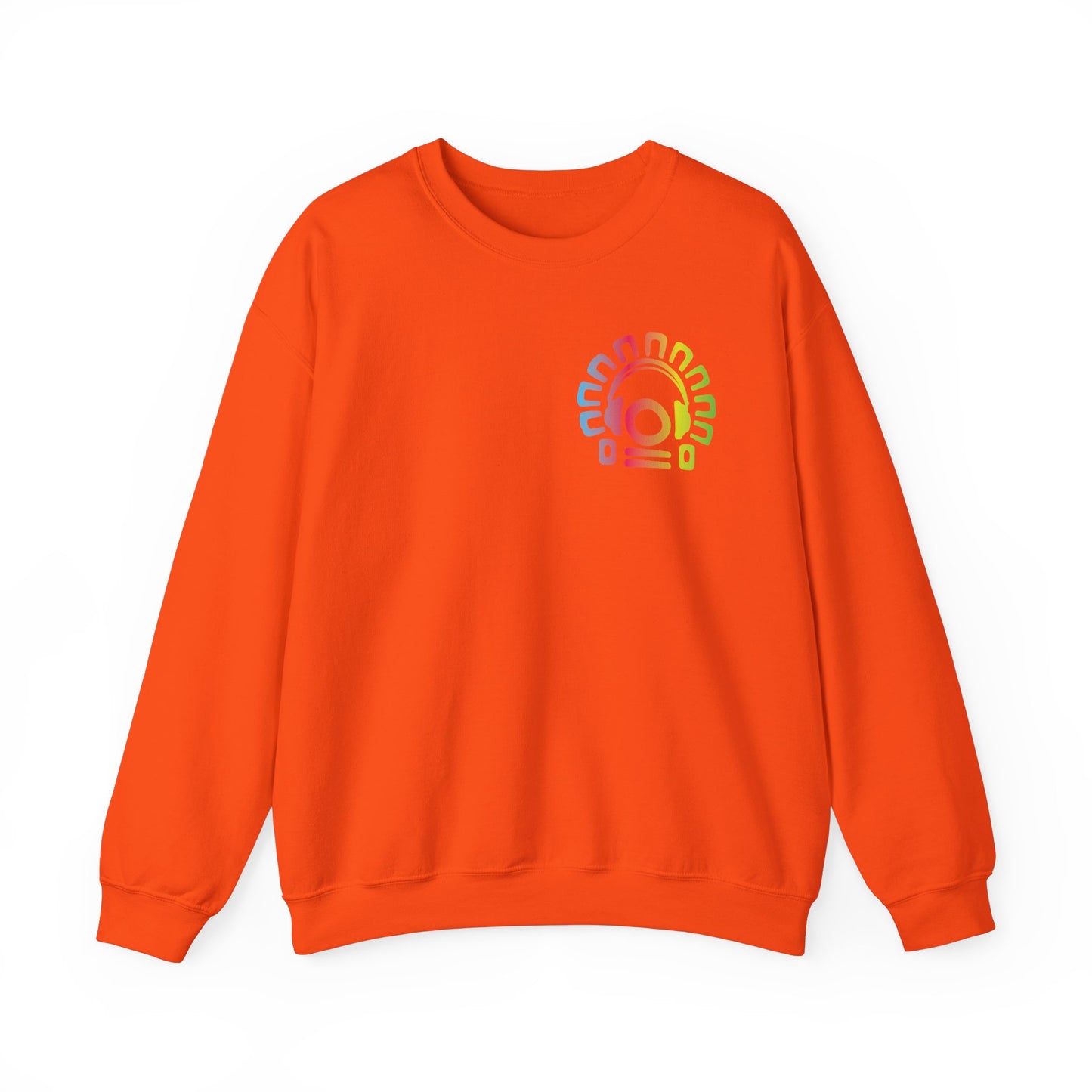 Unisex Heavy Blend™ Retro Vibes Crewneck Sweatshirt - Rainbow Design