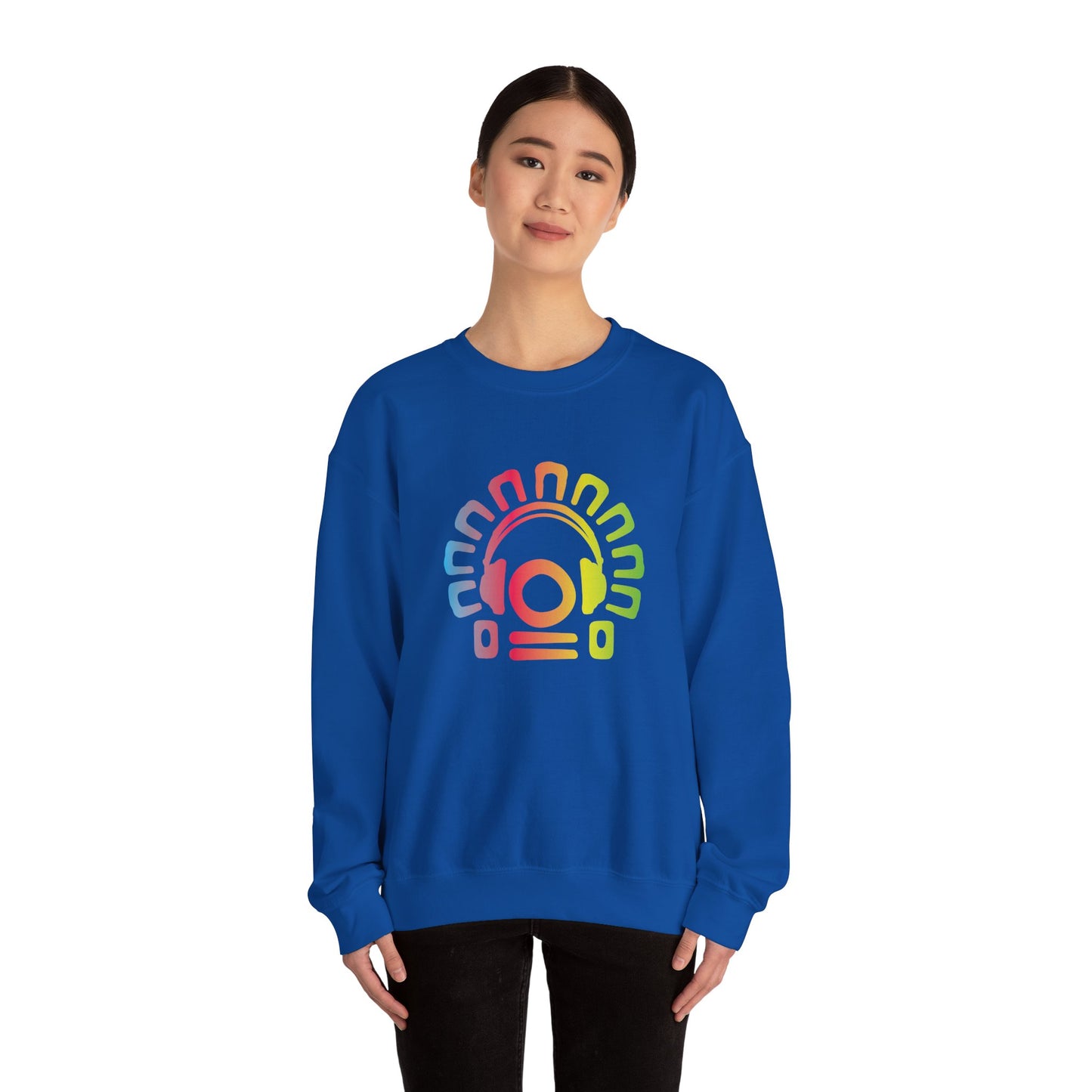 Tribal Headphones Unisex Crewneck Sweatshirt