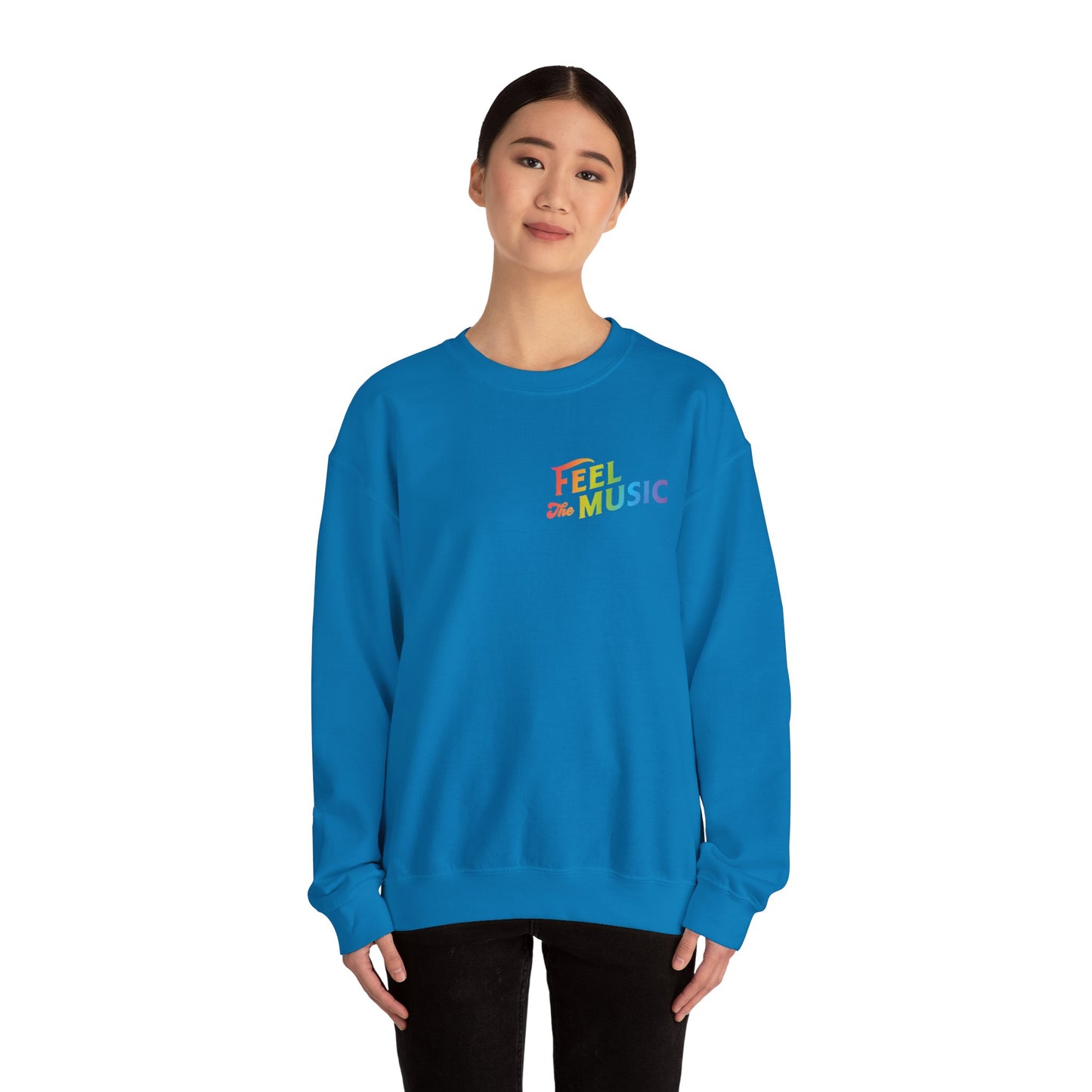 "Feel The Music" Crewneck Sweatshirt - Perfect for Music Lovers