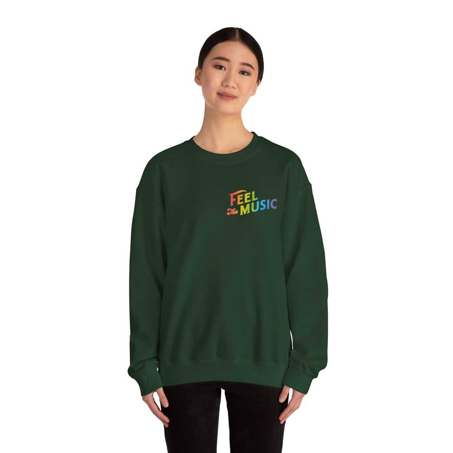 "Feel The Music" Crewneck Sweatshirt - Perfect for Music Lovers