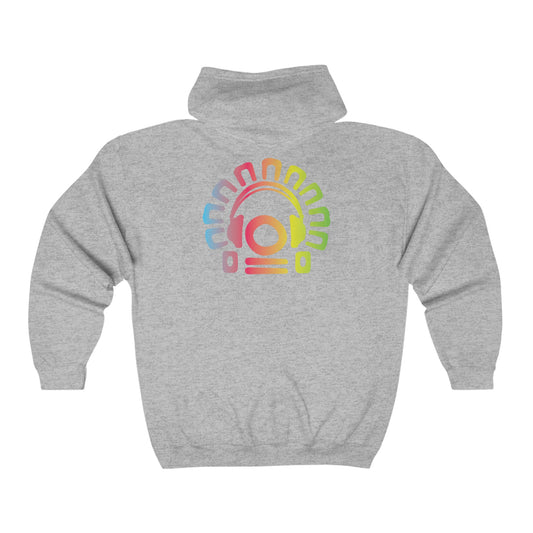 Tribal Heaphones` Full Zip Hooded Sweatshirt