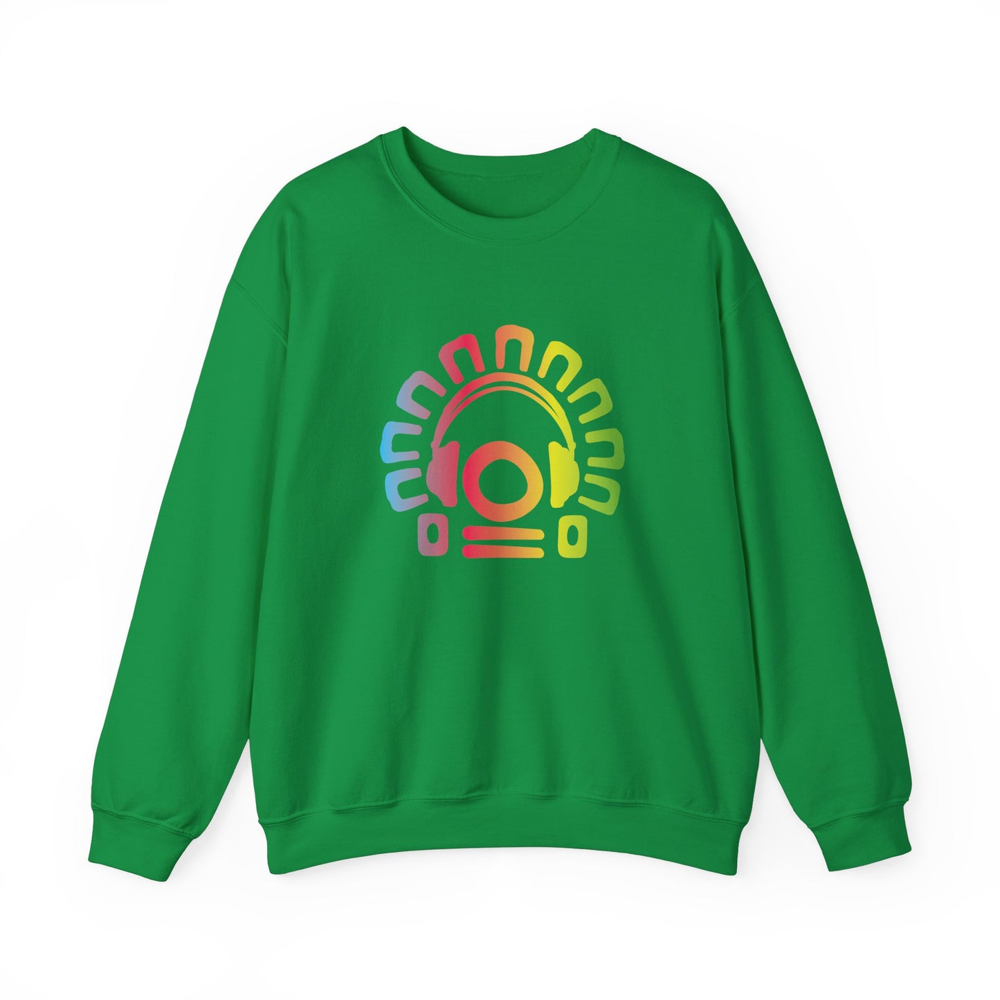 Tribal Headphones Unisex Crewneck Sweatshirt