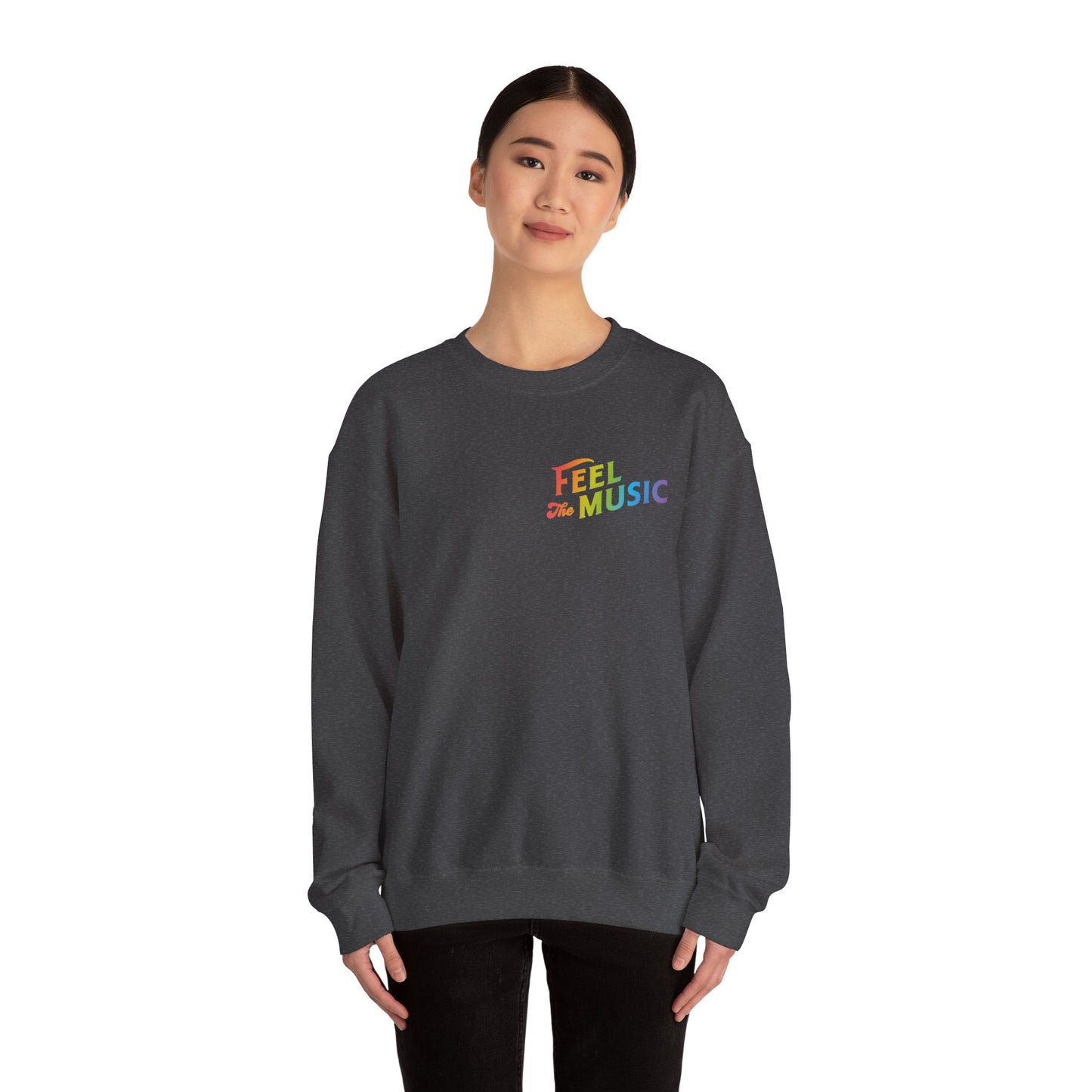 "Feel The Music" Crewneck Sweatshirt - Perfect for Music Lovers