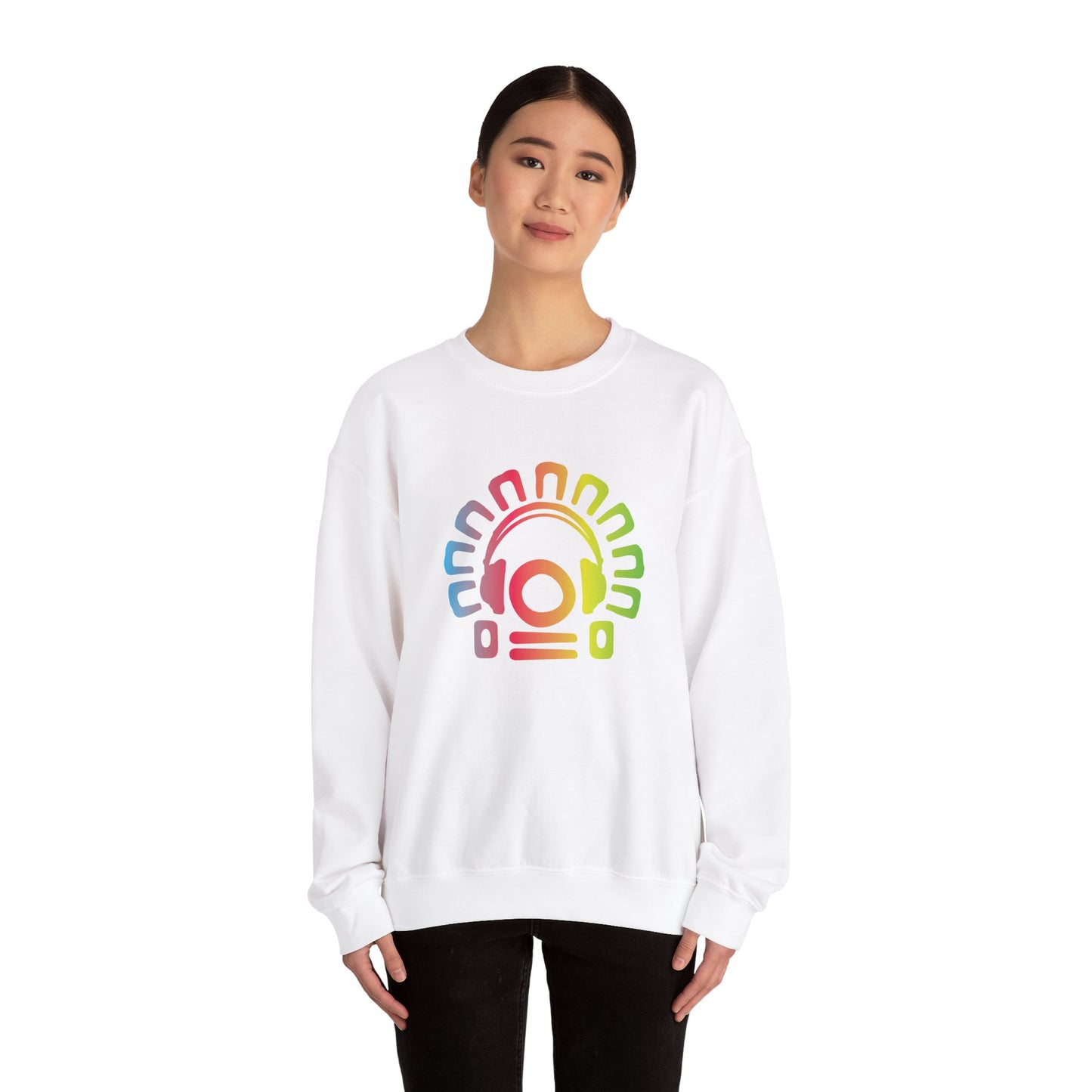 Tribal Headphones Unisex Crewneck Sweatshirt