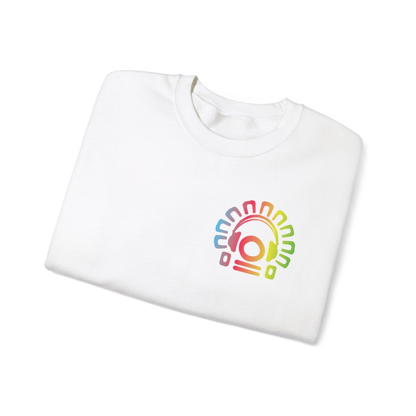 Unisex Heavy Blend™ Retro Vibes Crewneck Sweatshirt - Rainbow Design