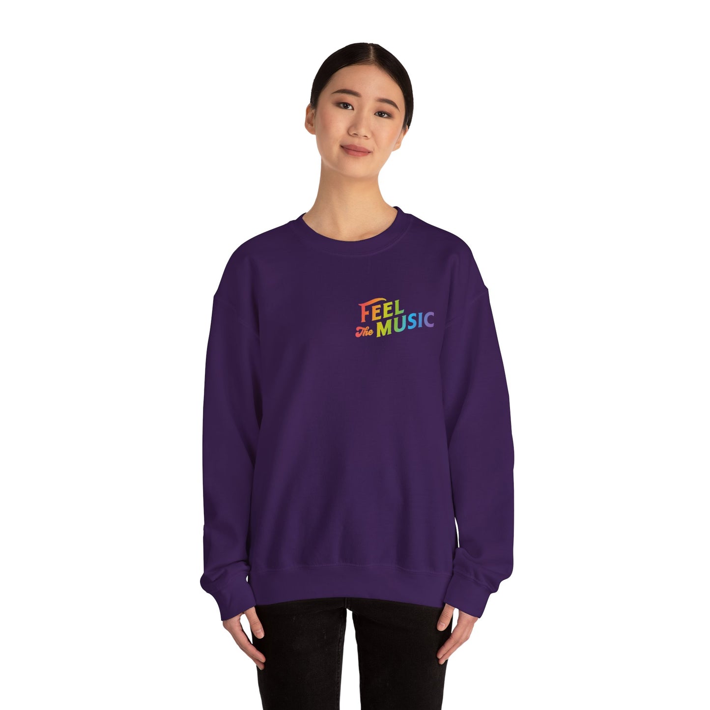 "Feel The Music" Crewneck Sweatshirt - Perfect for Music Lovers