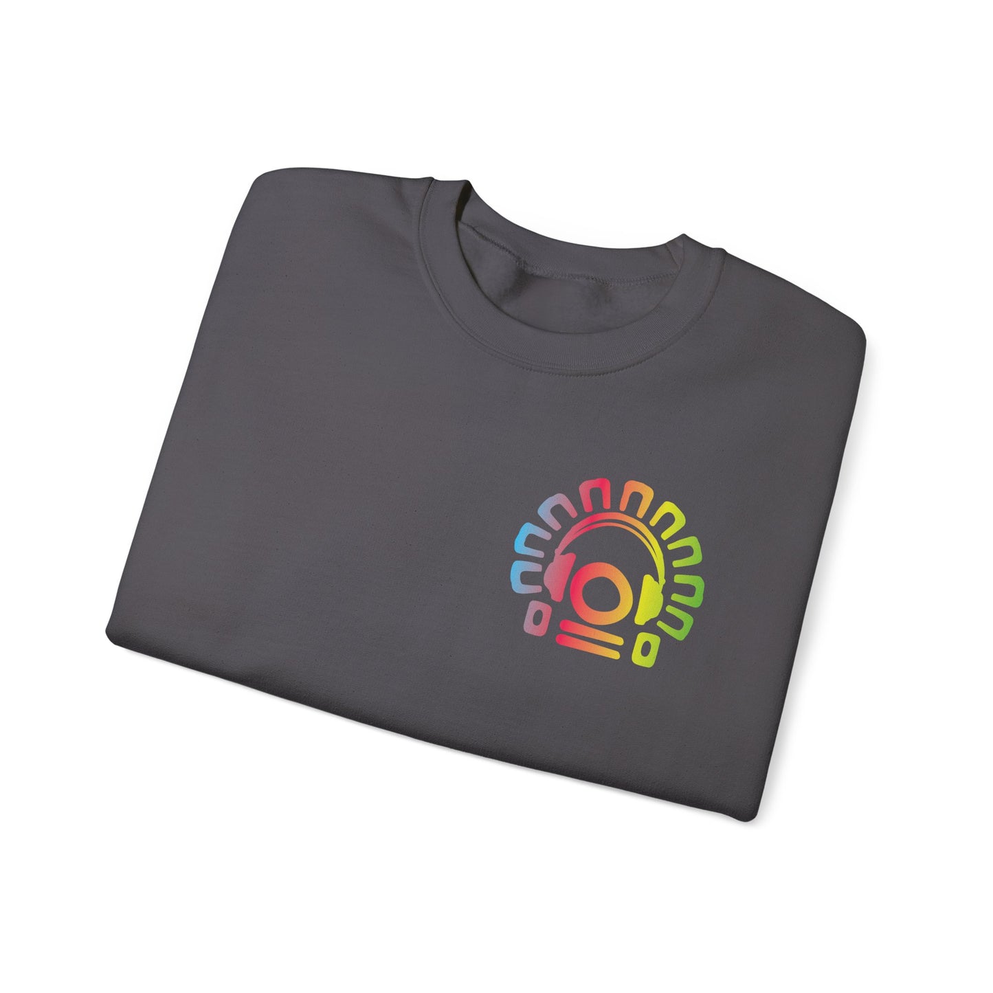 Unisex Heavy Blend™ Retro Vibes Crewneck Sweatshirt - Rainbow Design