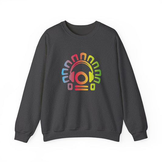 Tribal Headphones Unisex Crewneck Sweatshirt